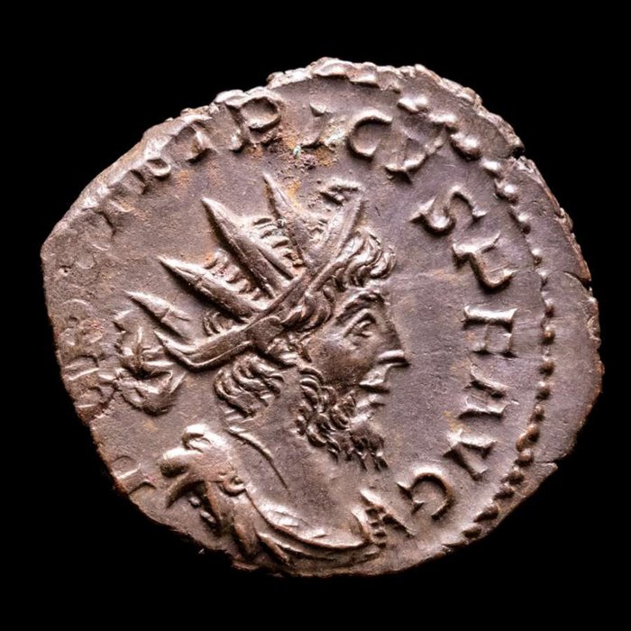 罗马帝国. 泰特里库斯一世（公元271-274）. Antoninianus Cologne mint. COMES AVG, Victory walking left, holding wreath and palm.  (没有保留价)