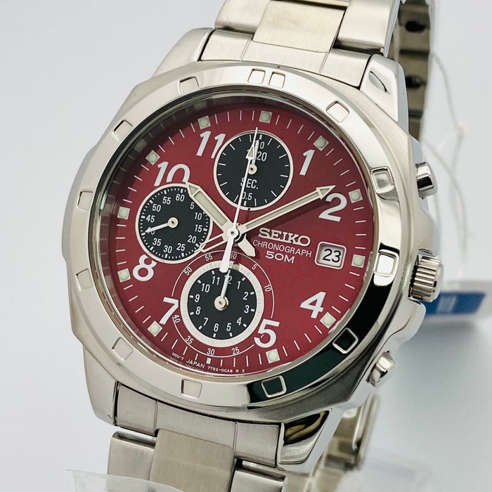 Seiko - Chronograph Red Dial 50m. Date - 沒有保留價 - 男士 - 2011至今