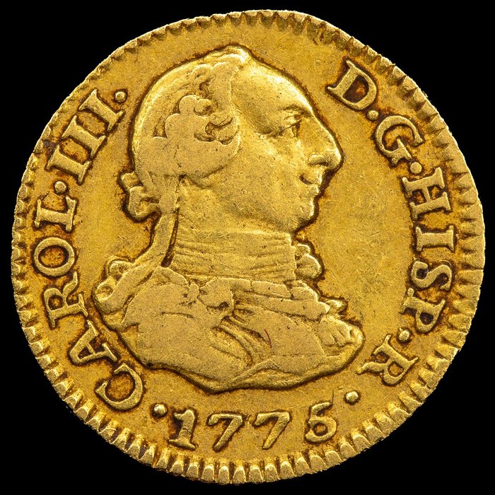 西班牙. Carlos III (1759-1788). 1/2 Escudo 1775 Madrid PJ  (沒有保留價)