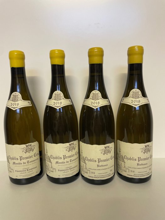 2018 Domaine Francois Raveneau: Butteaux x2 & Montée de Tonnerre x2 - Chablis 1er Cru - 4 Bottles (0.75L)