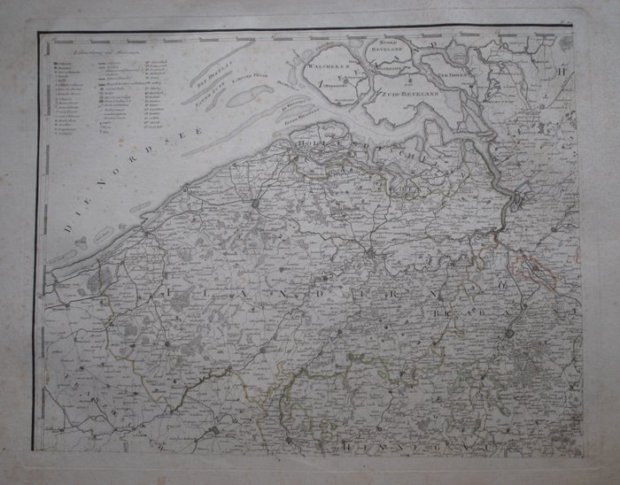 Europa, Mapa - Bélgica / Flandes / Países Bajos / Zelanda; N.N. - 1781-1800