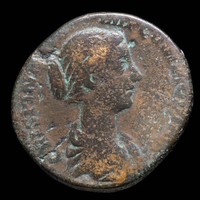 羅馬帝國. Crispina (Augusta, AD 178-182). Sestertius Rome - SALVS SC  (沒有保留價)