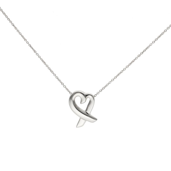 Ohne Mindestpreis - Tiffany & Co. - Halskette mit Anhänger - Loving Heart by Paloma Picasso Sterling 925 Silber 