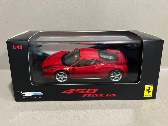 Hot Wheels Elite 1:43 - 模型汽车 - Ferrari 458 Italia - 限量版 1，共 10000 个