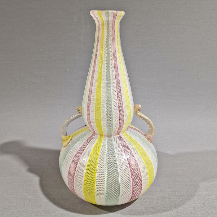Aureliano Toso Dino Martens - Vase -  Reticello  - Verre, 31 cm