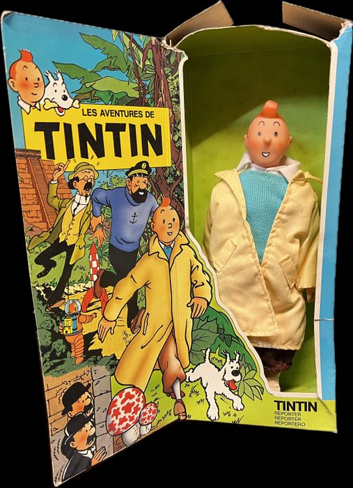 Herge - 雕像 - Tintin Figurine 1980's 25cm Seri w box -  (1) - 塑料