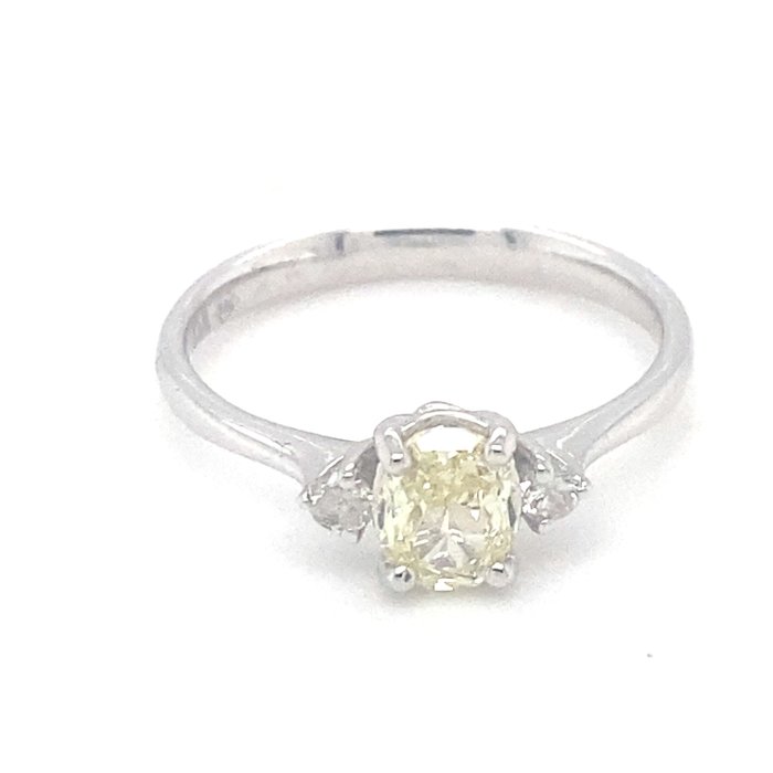 Ohne Mindestpreis - Ring - 14 kt Weißgold -  0.69 tw. Diamant  (Natürlich) 