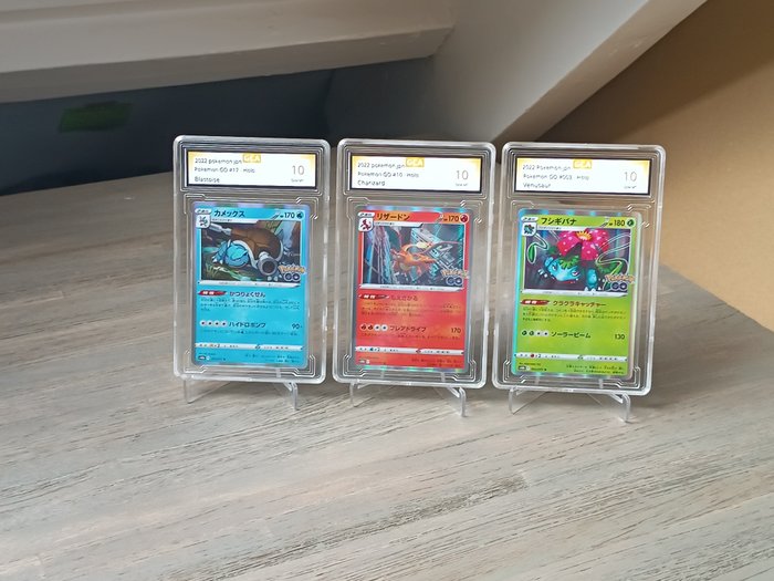 Pokémon - 3 Card - Bisaflor, Glurak, Turtok