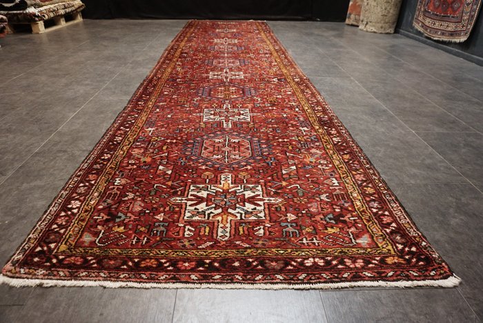 Persa Heriz Karadjeh datado - Carpete - 456 cm - 109 cm