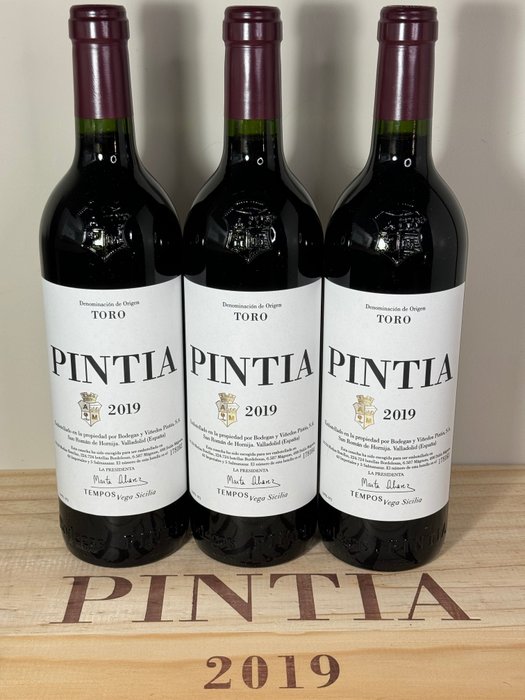 2019 Tempos Vega Sicilia, Pintia - Toro - 3 Flasker  (0,75 l)
