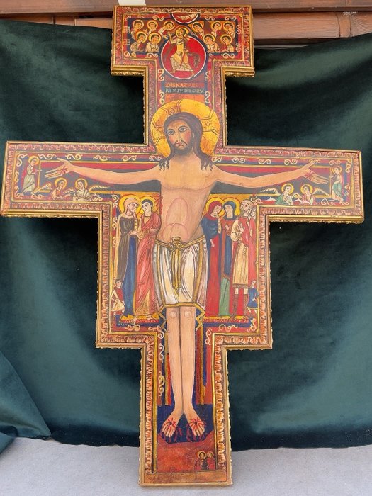 耶穌受難十字架像 (1) - 桌上的油 - 1950-1960