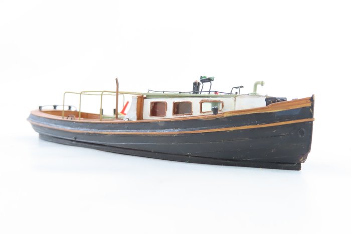 Artitec 1:87 - 50.106 - Kit di costruzioni di modellini di treni (1) - Barca Barkas con pareti della banchina realizzate con profilo in palancola