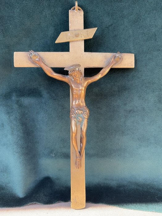 耶穌受難十字架像 (1) - 青銅色 - 1750-1800