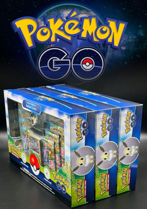 Pokémon TCG - 3x Pokémon GO Premium Collection Radiant Eevee - 2022 - Box