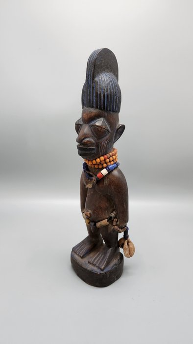 magnífica estatueta dos gêmeos ibeji - Yoruba - Nigéria  (Sem preço de reserva)
