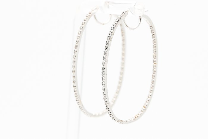 Earrings - 18 kt. White gold Diamond  (Natural) 