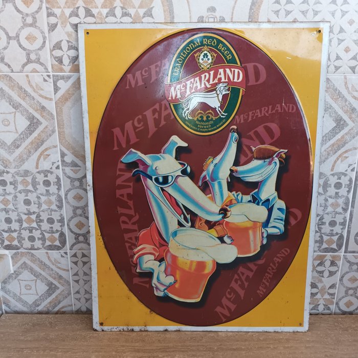 Insegna pubblicitaria Mc Farland Red Beer - 广告标牌 (1) - 钢板