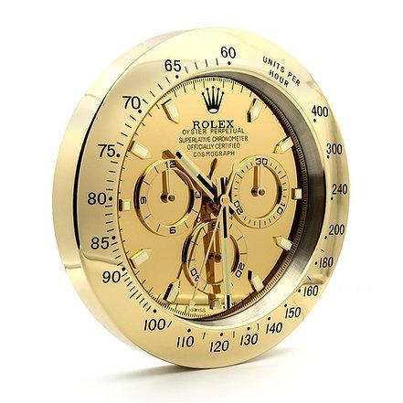 Ρολόι τοίχου - Παραχωρησιούχος Rolex Cosmograph Daytona Χρυσό ρολόι οθόνης - Αλουμίνιο, Γυαλί - 2020+
