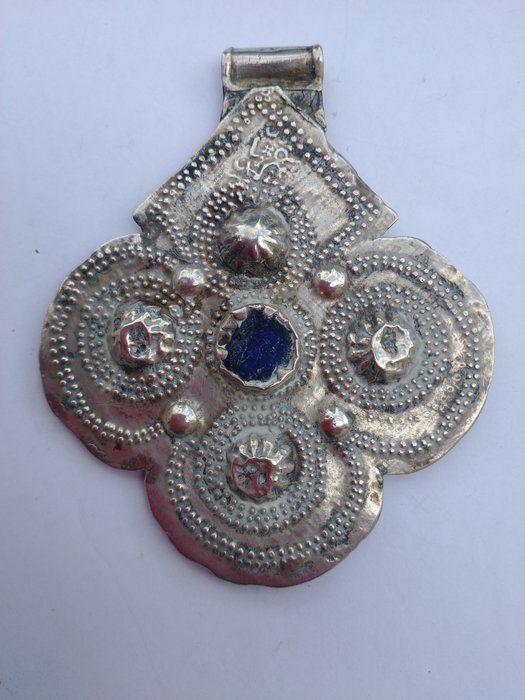 Pandantiv cu amuletă Khamsa - Argint - Maroc - începutul secolului al XX-lea