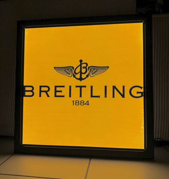 Breitling - Beleuchtetes Schild - Metall - Plexiglas