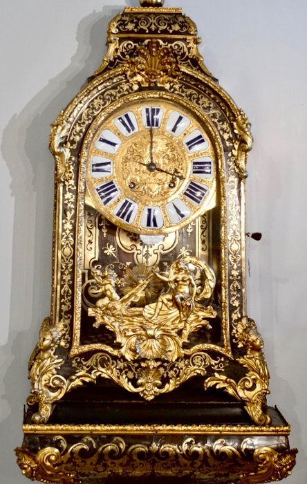 Cartel óra - Jean Baptiste Paillard Rokokó Aranyozott bronz, Fa, Teknőspáncél - 1720-1740