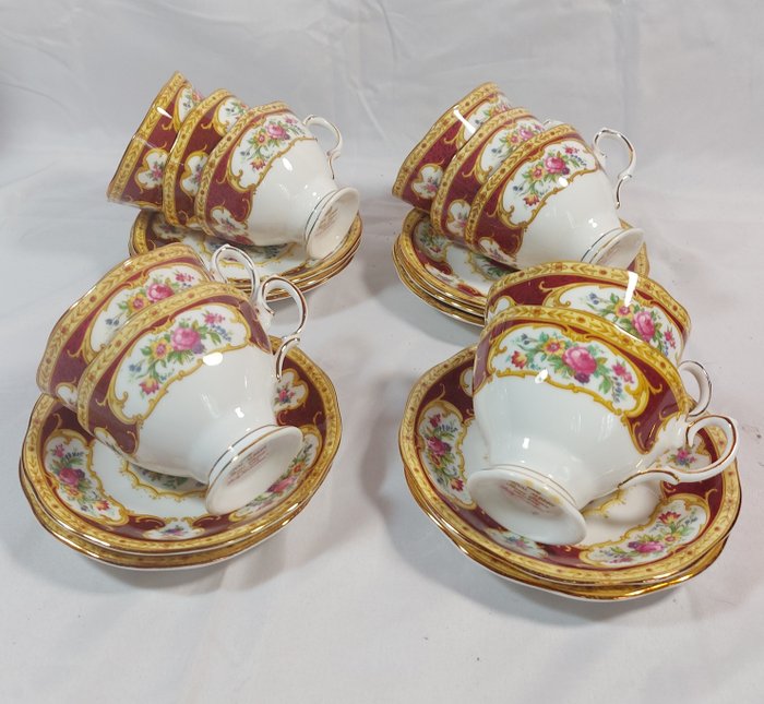 Royal Albert - 杯子和碟子 (10) - Lady Hamilton - 细骨瓷