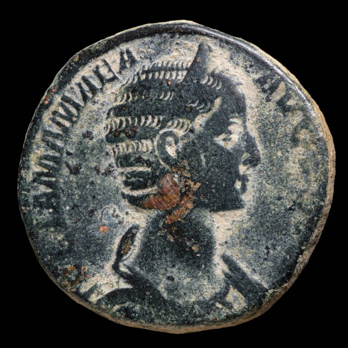 罗马帝国. 尤莉亚•马梅亚 （奥古斯塔， 公元222-235）. Sestertius Rome - VESTA  (没有保留价)