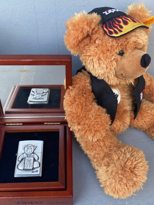 Steiff/Zippo: Teddybeer met Zippo aansteker - Urso de peluche - 2000-2010 - Alemanha