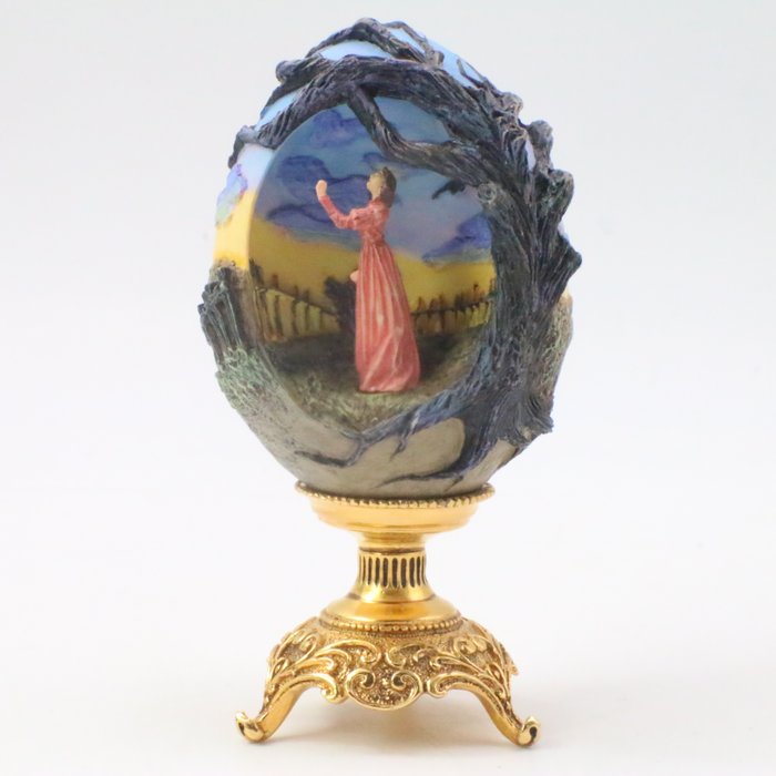 Huevo Fabergé - El voto de Scarlett - Gone With The Wind - Bañado en oro, Porcelana