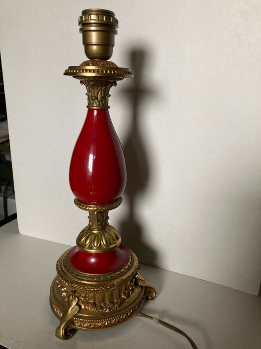 Bordlampe (1) - Bronze, Keramik
