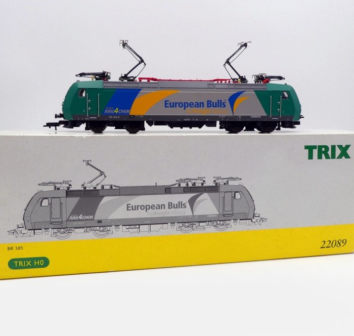 Trix H0 - 22089 - Elektrisk lokomotiv (1) - Br 185 European Bulls - Epoca V