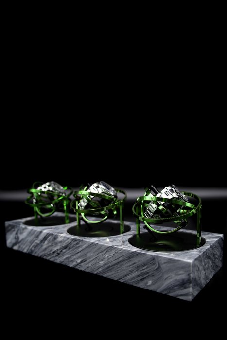 The Voyager III - Limited Edition xxx/287 -  Marble Watch Winder - Green/Grey Marble - Tourbillon /