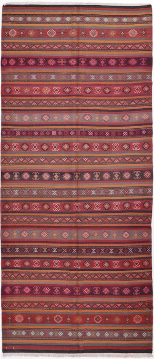 Original persa Nomad Kilim Fars Ghashghai hecho de lana auténtica - Kilim - 415 cm - 180 cm