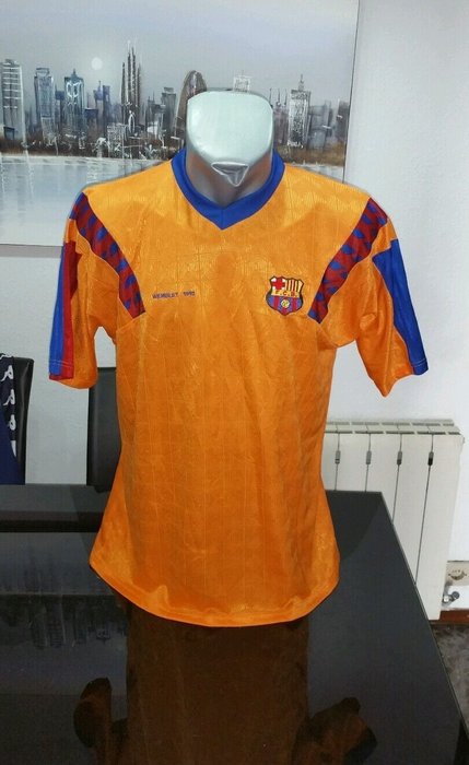 FC Barcelona - Liga de fútbol Europea WEMBLEY - 1992 - Camiseta de fútbol