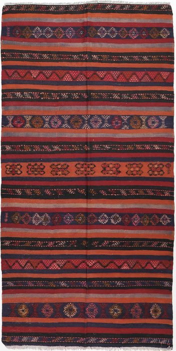 Original Perser Nomaden Kelim Fars Ghashghai aus Echte Wolle - Kelim - 317 cm - 160 cm