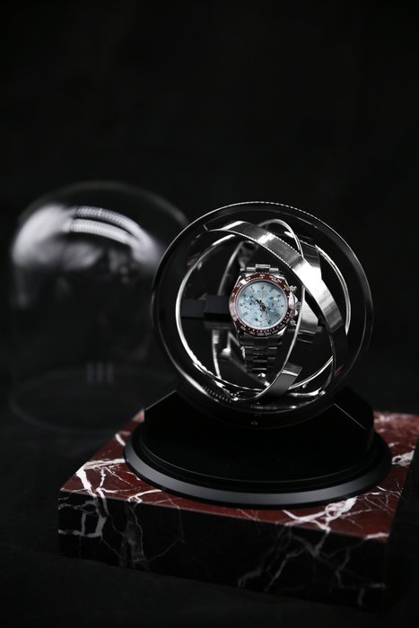 The Pulsar 360 in Red Marble - Only 287 made - Tourbillon / Gyro / Orbit Watch Winder - Elbrus