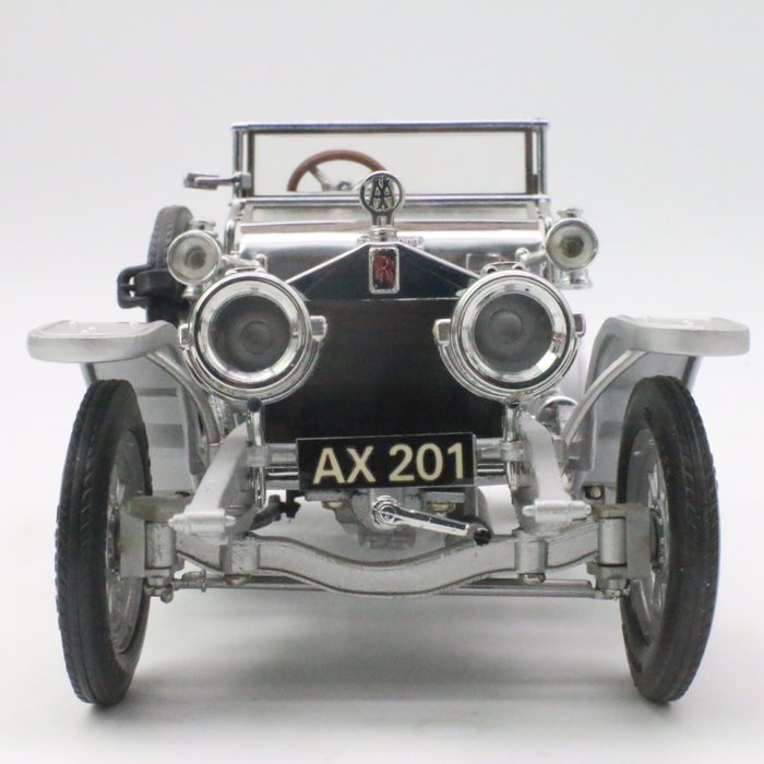 Franklin Mint 1:24 - 1 - Modelbil - Rolls-Royce Silver Ghost 1907 - Med 925 Sterling sølvbelagte dele