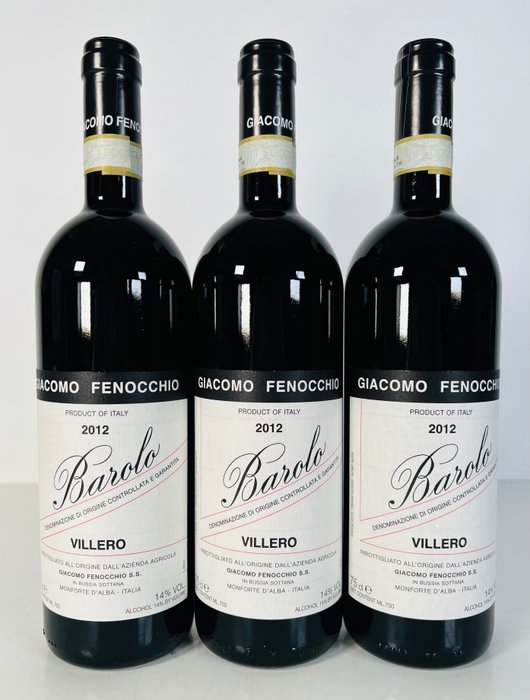 2012 Giacomo Fenocchio, Villero - Barolo - 3 Bottles (0.75L)