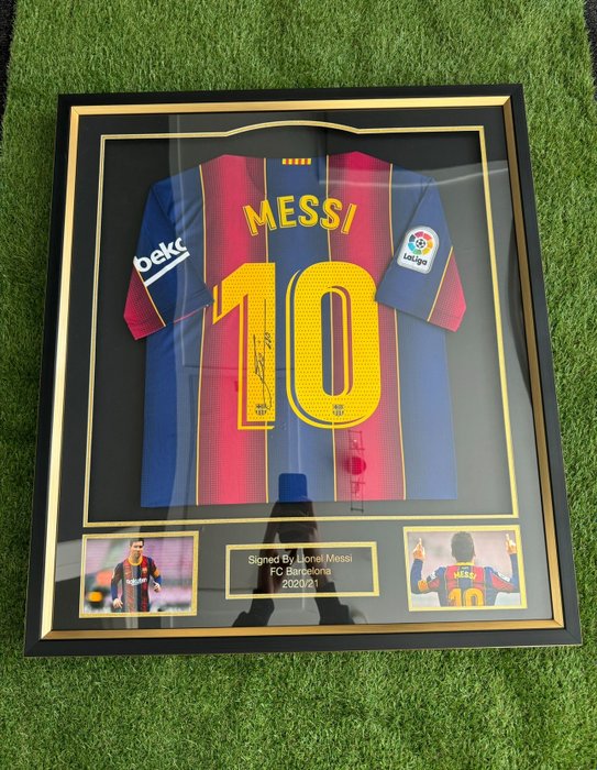 FC Barcelona - Signeret skjorte 2019/20 COA - Lionel Messi - Fodboldstøvle