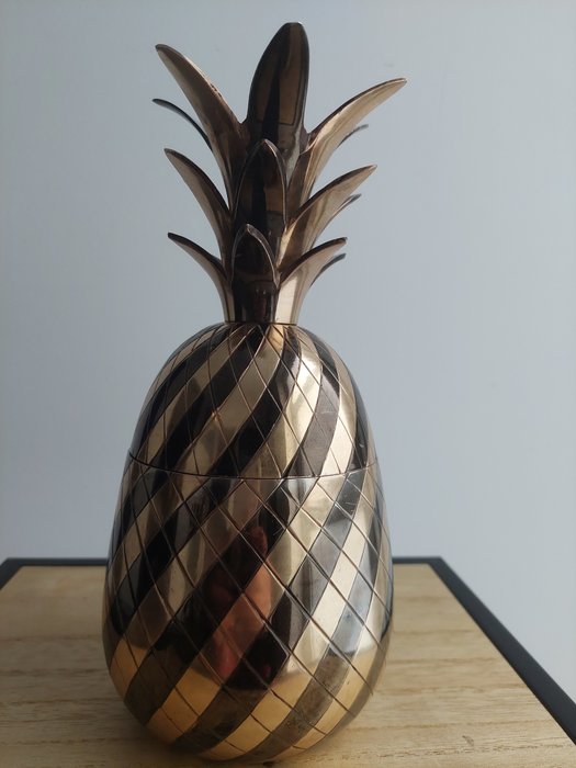 Ishink - vintage ananasformad mässingskylare