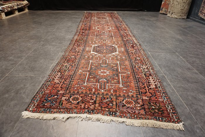 Heriz persa antigo - Carpete - 360 cm - 90 cm