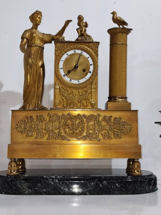 支架时钟  (3) - 拿破仑三世风格 - 镀金青铜 - 1820