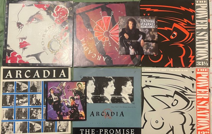 Arcadia, Power Station, Andy Taylor - Różni wykonawcy - 8 x Vinyl Mix of LP, Maxi, 45 rpm - Różne tytuły - Płyta winylowa - 1985