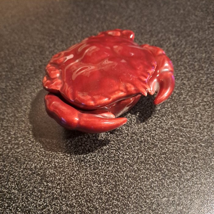 Kitchen container - Superb and rare earthenware - Little burgundy crab - little crab - Caugant -
