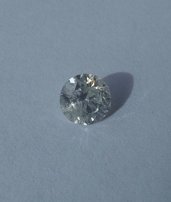 1 pcs Diamant - 0.70 ct - Brillant, Rund - F - I1