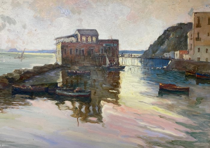 Pasquale Manduca (1878-1966) - Marina di Pozzuoli