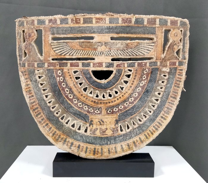 Nachbildung eines alten Ägypters Holz, Gesso Große ägyptische Brustkartusche - 32 cm