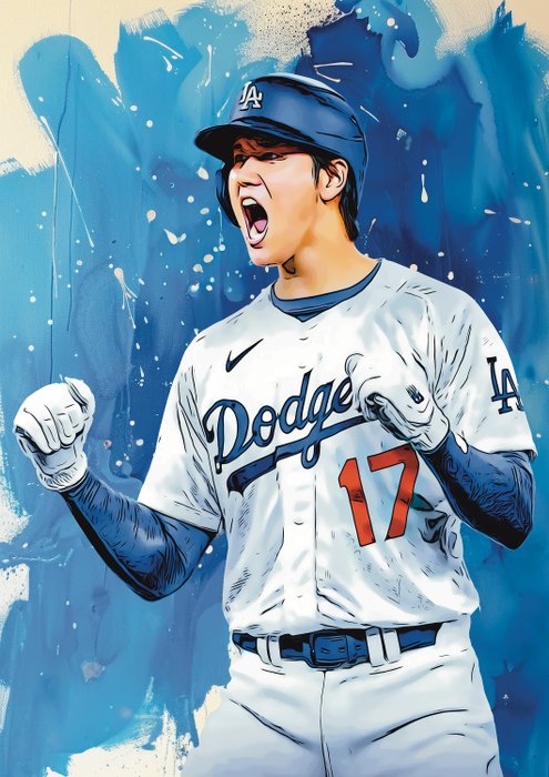 Los Angeles Dodgers - MLB - Shohei Ohtani | Los Angeles Dodgers| MLB Graffiti Edition 1/5 w/COA - 2023 - Artwork 