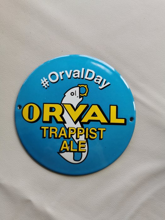 Bière trappiste brasserie Orval Trappiste Orval, orval day - 琺瑯板 (1) - 廣告搪瓷牌匾 - 瑪瑙