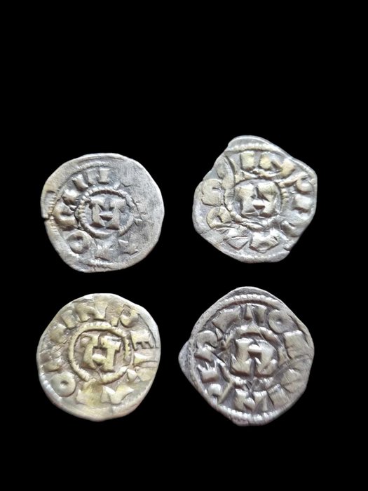 Włochy - Lukka. Denaro 1039-1125 AD (4 pezzi)  (Bez ceny minimalnej
)